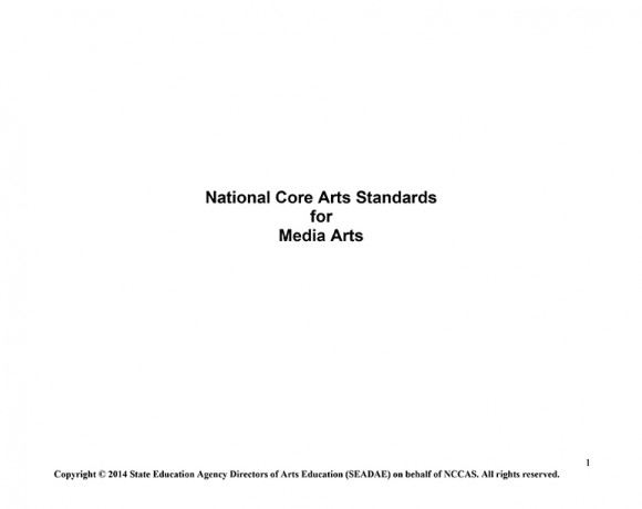 National Core Arts Standards for Media Arts