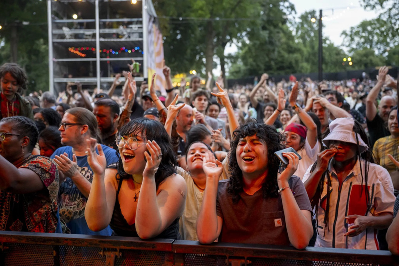 Audience cheering at BRIC Celebrate Brooklyn